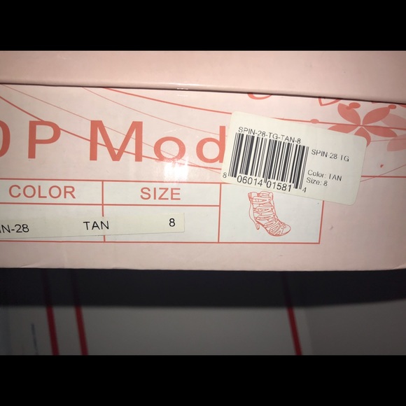 Top Moda Heeled Gladiator Sandals Tan Size 8 - Picture 3 of 8